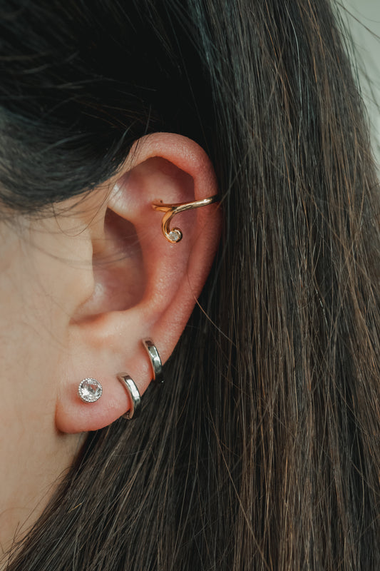 K18PGダイヤイヤーカフ(片耳用) 4972-DAP