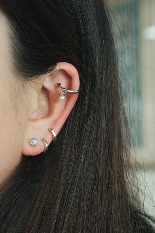 K18WGパールイヤーカフ(片耳用) 4972C-PAW