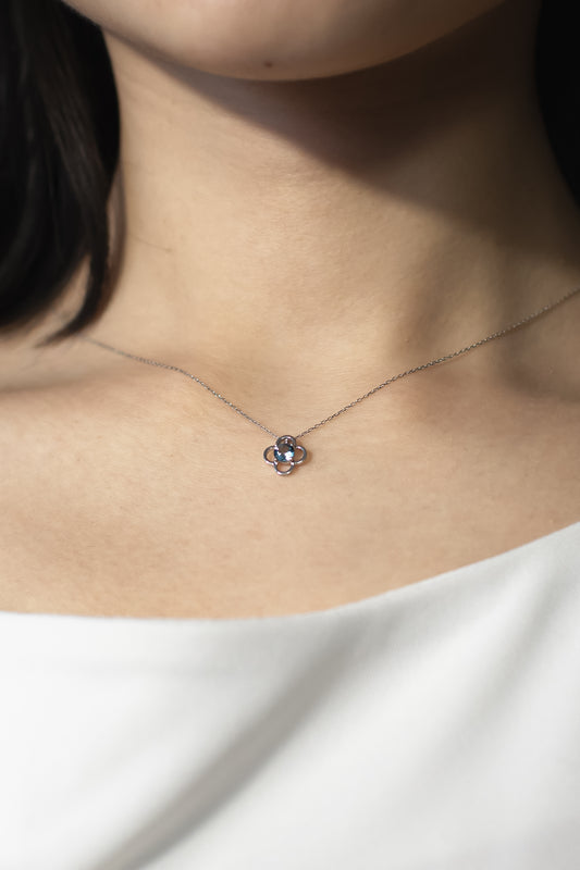 K18WGアクアマリンネックレス 5084-AQW