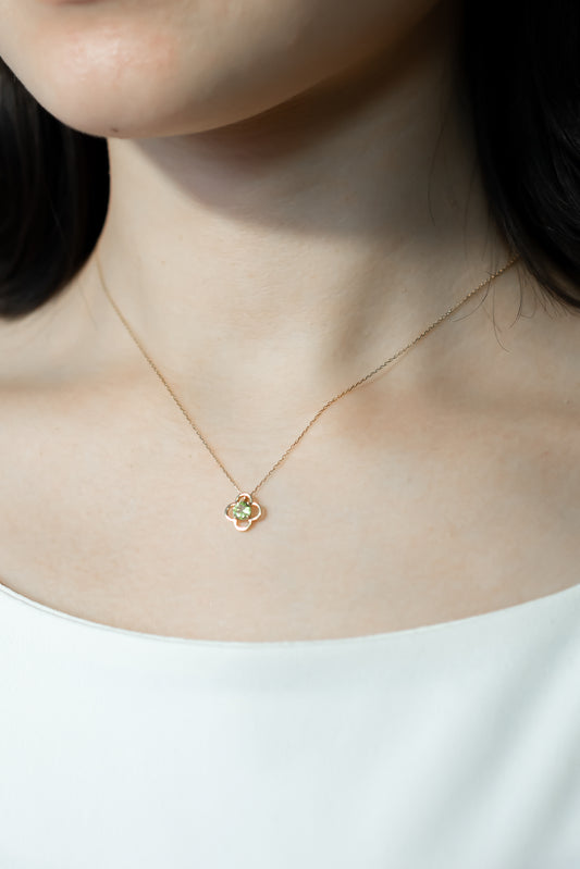 K18YGペリドットネックレス 5084-PEK