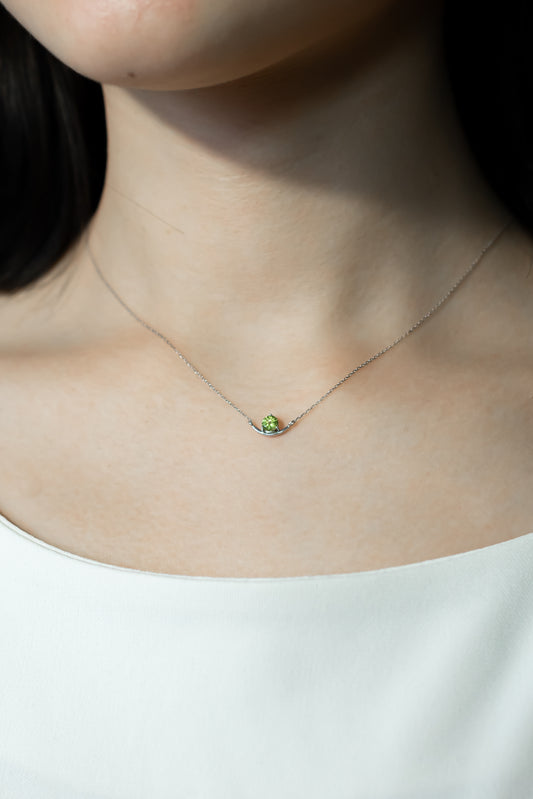 K18WGペリドットネックレス 5085-PEW