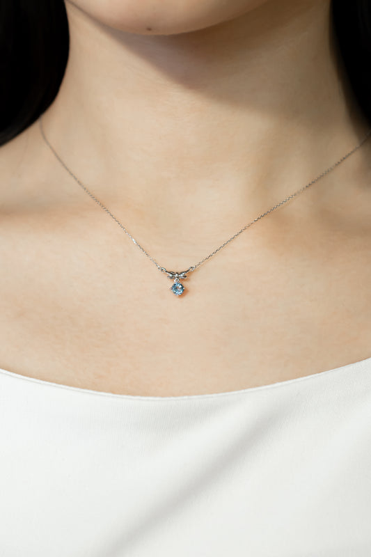 K18WGアクアマリンネックレス 5086-AQW