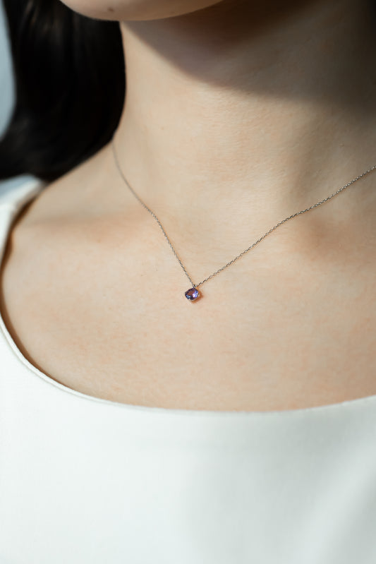 K18WGアメジストネックレス 5087-AMW