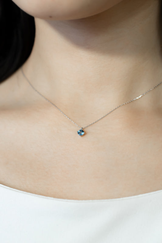 K18WGアクアマリンネックレス 5087-AQW