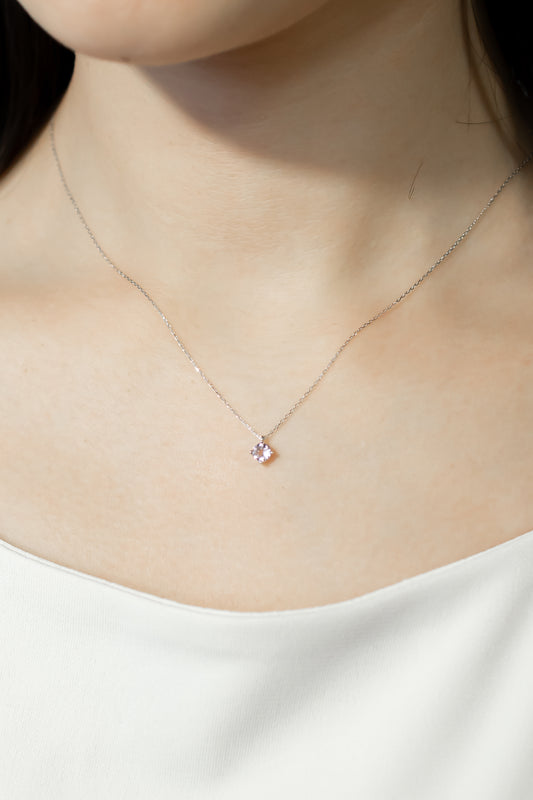 K18WGモルガナイトネックレス 5087-MGW