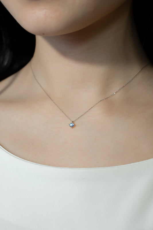 K18WGムーンストーンネックレス 5087B-MSW