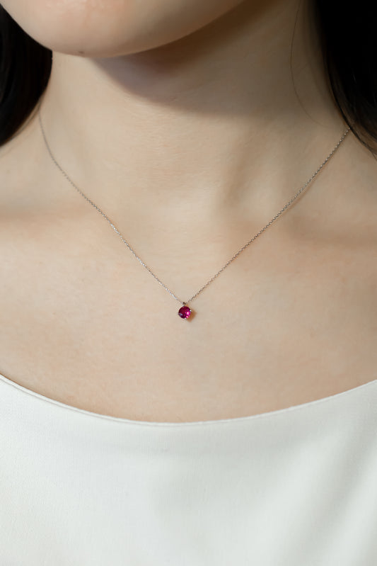 K18WGルビーネックレス 5087B-RBW