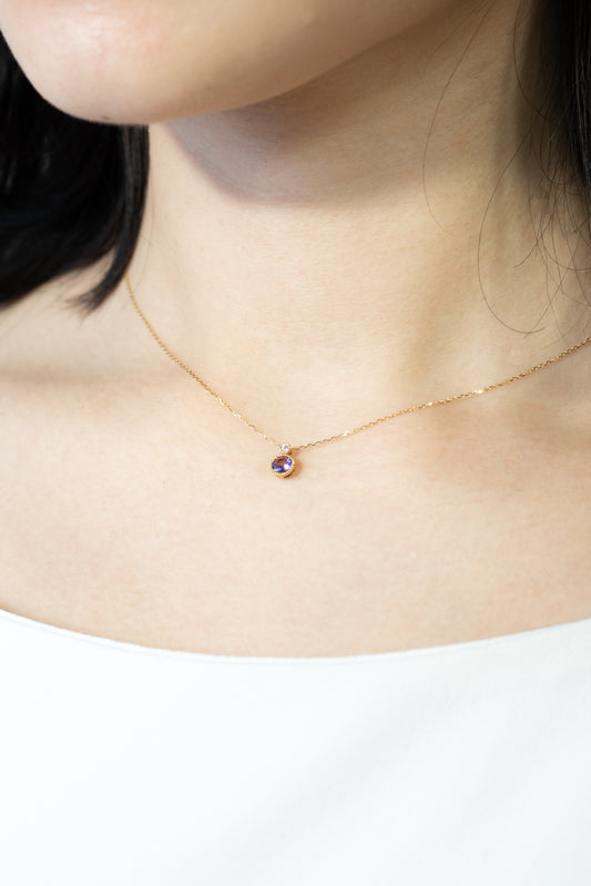 K18YGアメジストネックレス 5088-AMK