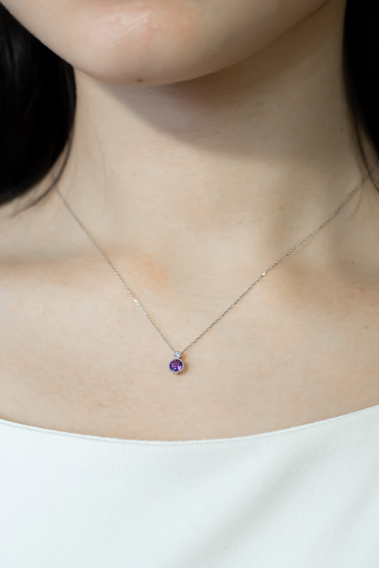 K18WGアメジストネックレス 5088-AMW