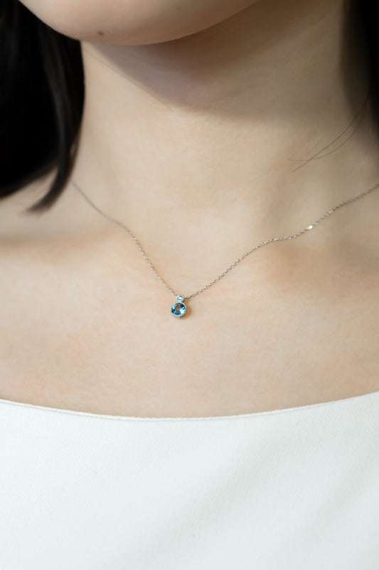 K18WGアクアマリンネックレス 5088-AQW