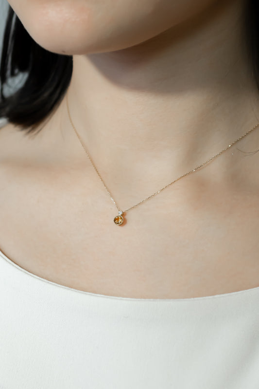 K18YGシトリンネックレス 5088-CTK