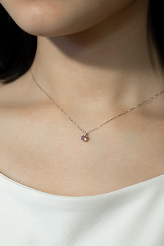 K18WGモルガナイトネックレス 5088-MGW