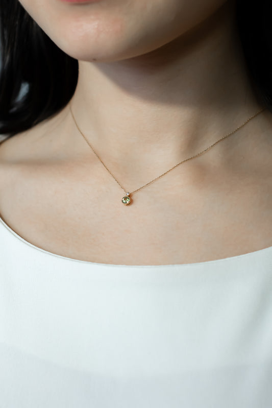 K18YGペリドットネックレス 5088-PEK