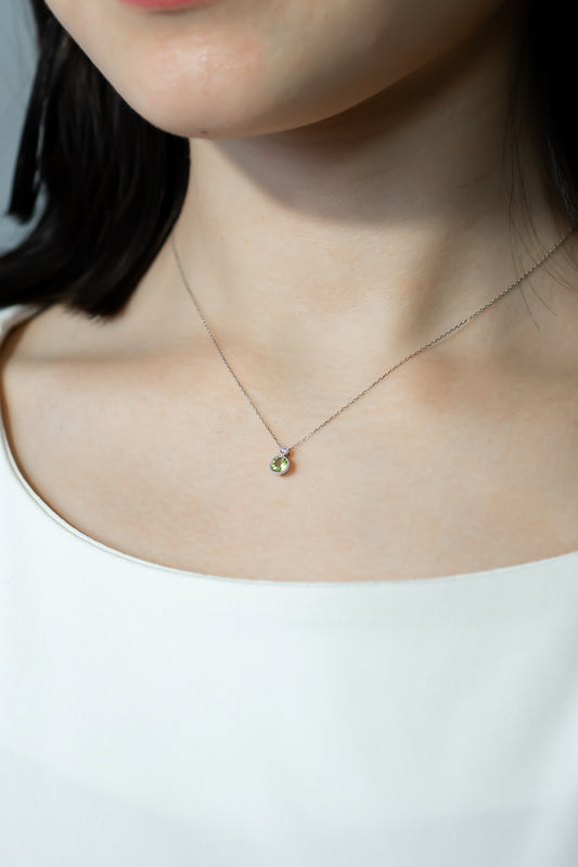 K18WGペリドットネックレス 5088-PEW