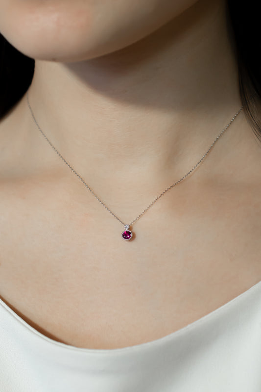 K18WGルビーネックレス 5088-RBW