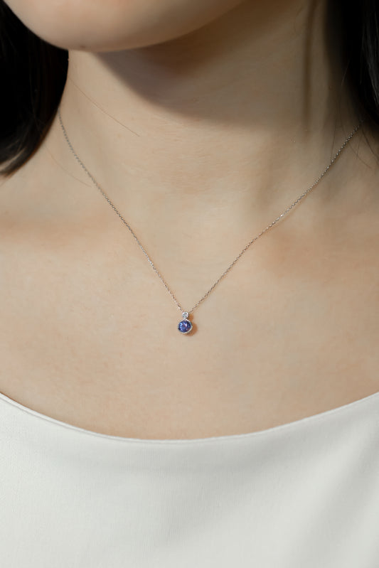 K18WGタンザナイトネックレス 5088-TAW