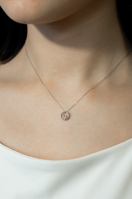 K18WGモルガナイトネックレス 5091-MGW