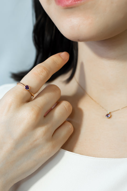 K18PGアメジストリング 5094-AMP