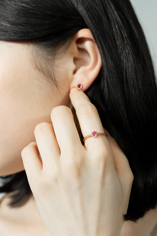 K18PGピンクトルマリントリング 5094-PTP