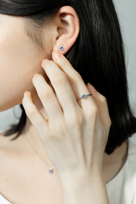 K18WGサファイアリング 5094-SAW