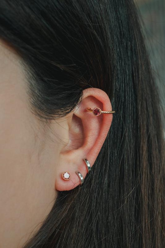 K18PGピンクトルマリンイヤーカフ(片耳用) 5094B-PTP