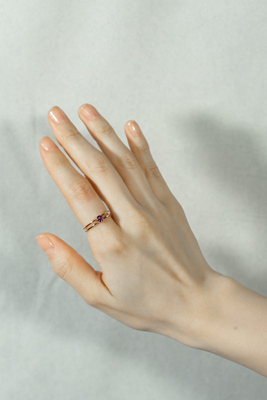 K18PGアメジストリング 5095-AMP