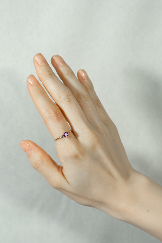 K18PGアメジストリング 5096-AMP