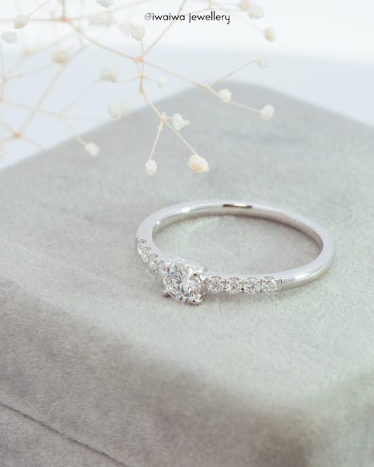 K18WGダイヤモンドリング 5710-DAW