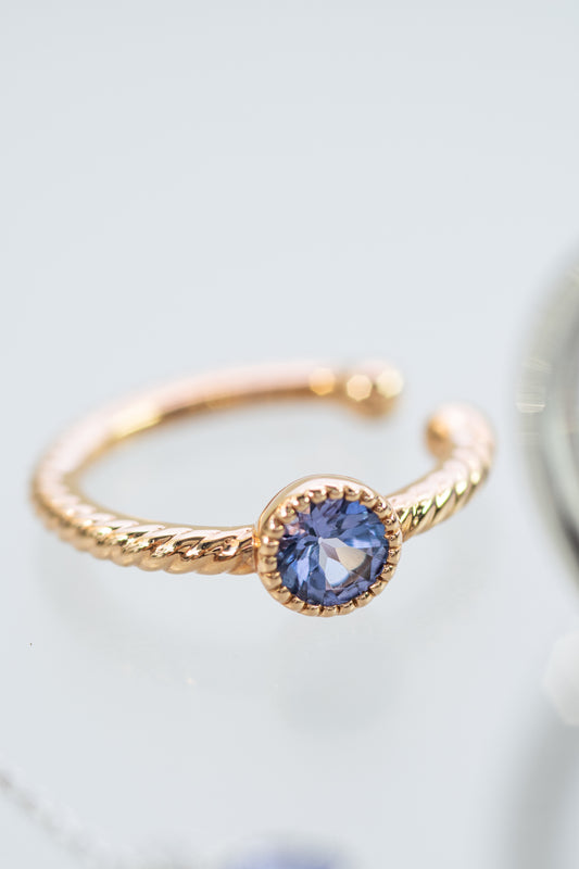 K18PGタンザナイトイヤーカフ(片耳用) 5094B-TAP