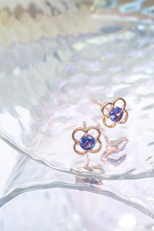 K18PGタンザナイトピアス 5084B-TAP