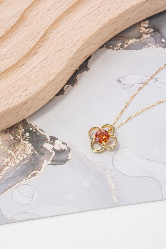 K18YGスペサルティンガーネットネックレス 5084-SPGK