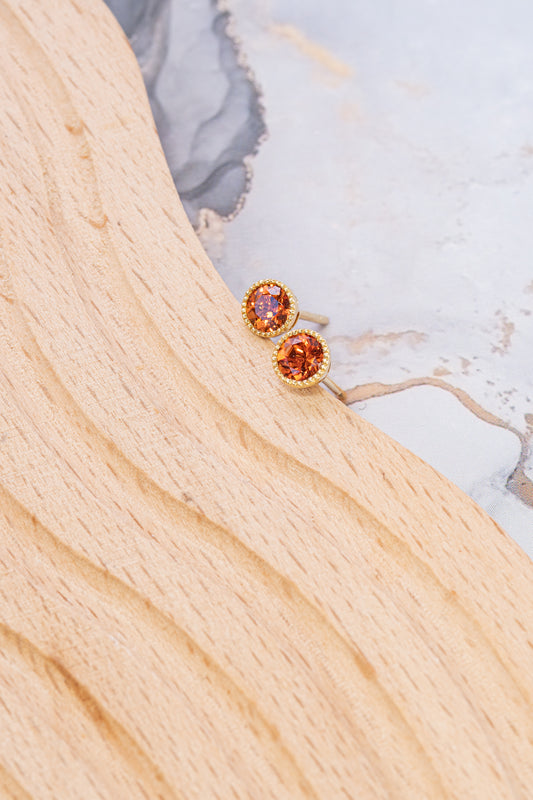 K18YGスペサルティンガーネットピアス 5088B-SPGK