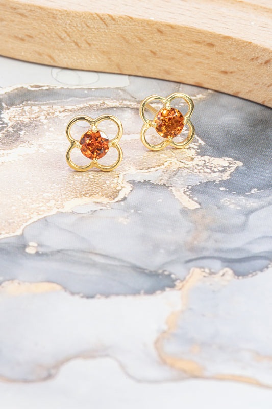 K18YGスペサルティンガーネットピアス 5084B-SPGK