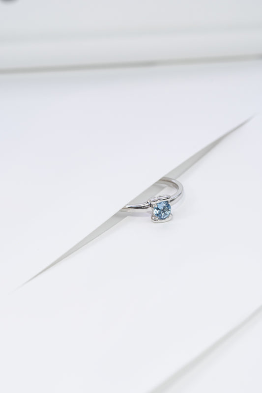 K18WGアクアマリンリング 5093-AQW