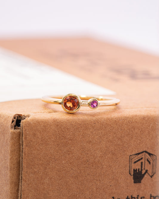 K18YGスペサルティンガーネットリング 5097-SPGK