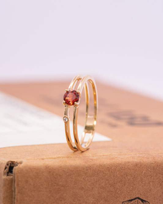 K18YGスペサルティンガーネットリング 5095-SPGK