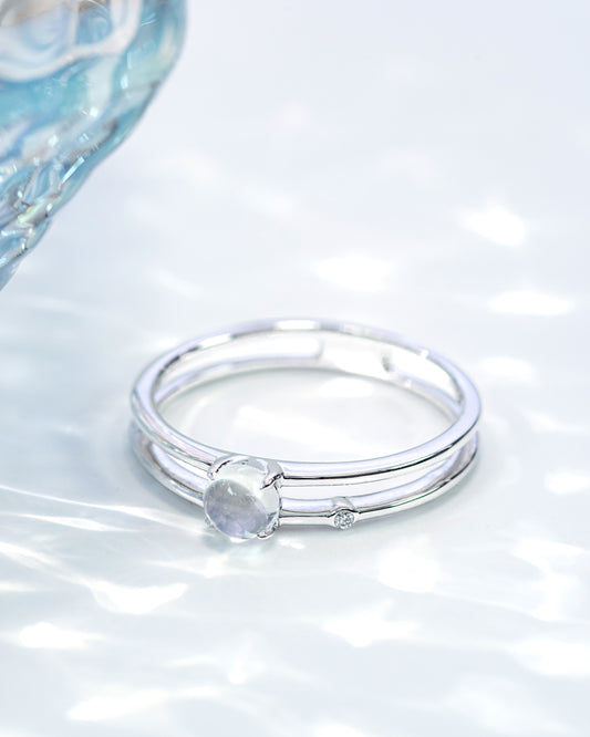 K18WGムーンストーンリング 5095-MSW