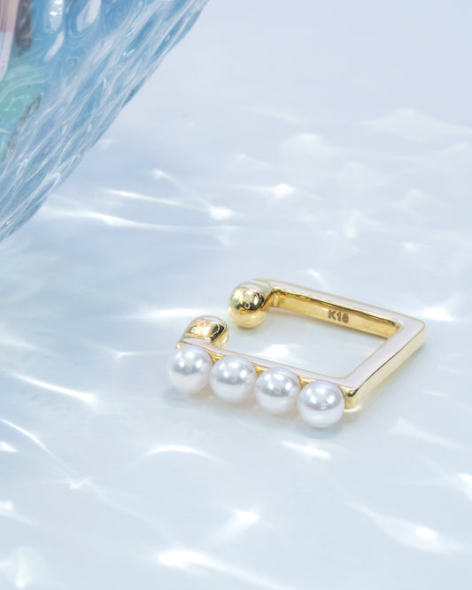 K18YGパールイヤーカフ(片耳用) 5122B-PAK