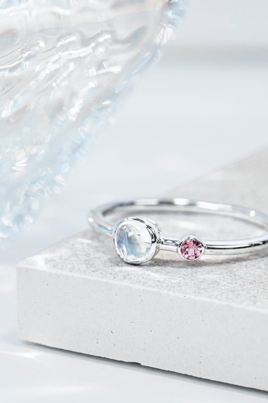 K18WGムーンストーンリング 5097-MSW