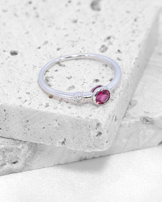 K18WGルビーリング 5097-RBW