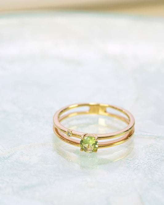 K18YGペリドットリング 5095-PEK