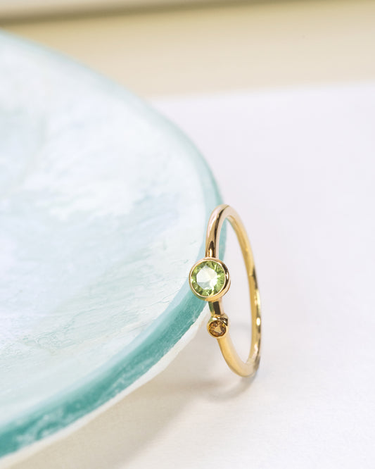 K18YGペリドットリング 5097-PEK