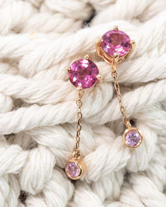 K18PGピンクトルマリンピアス 5280-PTP