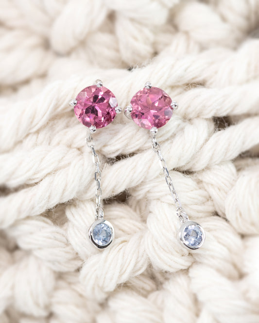 K18WGピンクトルマリンピアス 5280-PTW