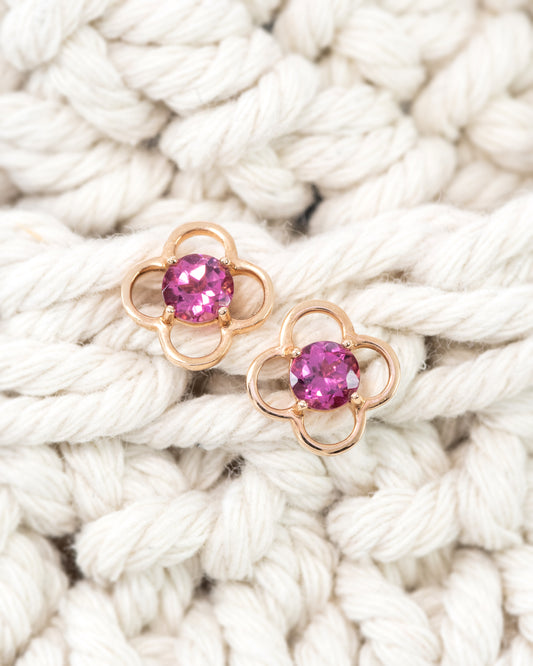 K18PGピンクトルマリンピアス 5084B-PTP