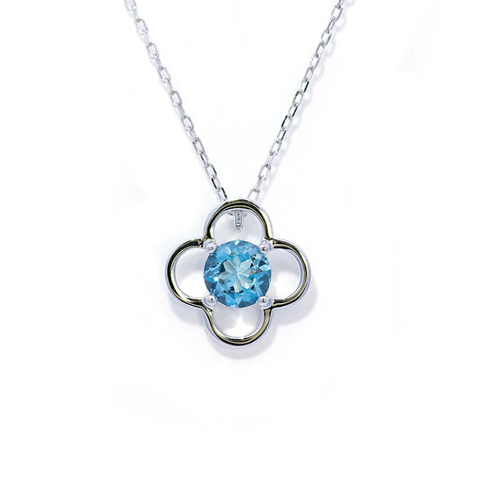 K18WGアクアマリンネックレス 5084-AQW