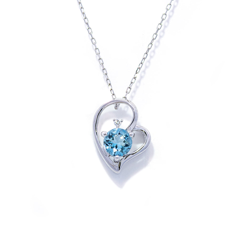 K18WGアクアマリンネックレス 5089-AQW – iwaiwa jewellery