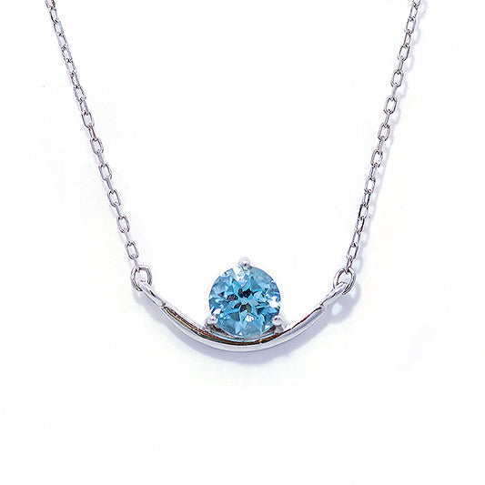 K18WGアクアマリンネックレス 5085-AQW