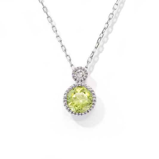 K18WGペリドットネックレス 5088-PEW