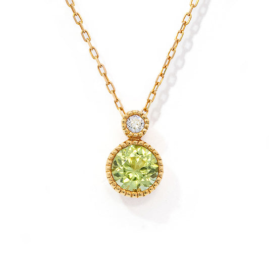 K18YGペリドットネックレス 5088-PEK